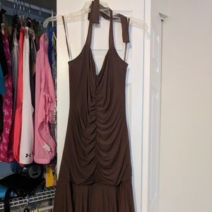 Bcbg halter slinky dress
